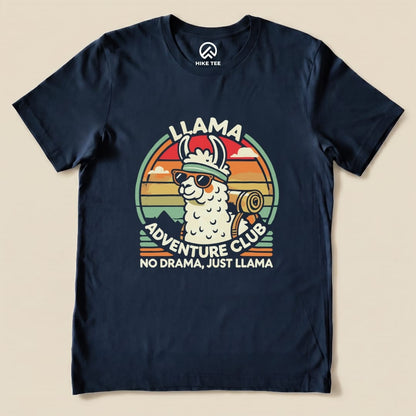 No Drama Just LLama Club Shirt Hike Tee T-Shirt Navy / S