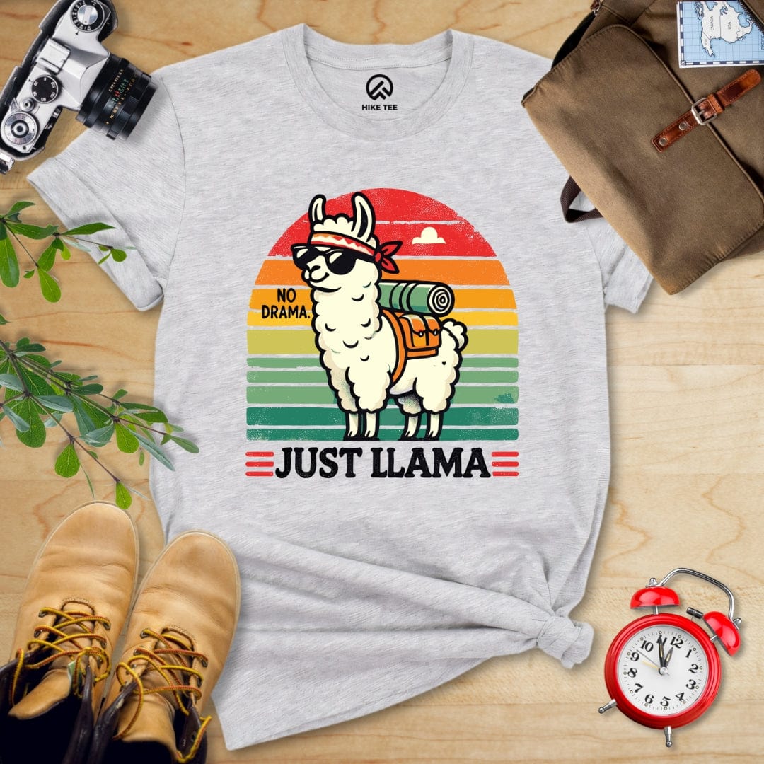 Hike Tee T-Shirt Athletic Heather / S No Drama Just Llama Shirt