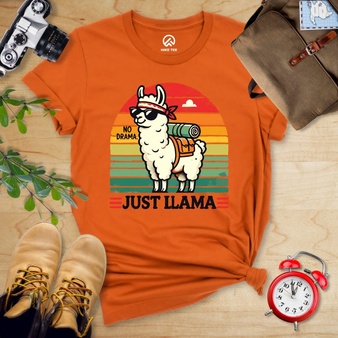 Hike Tee T-Shirt Autumn / S No Drama Just Llama Shirt
