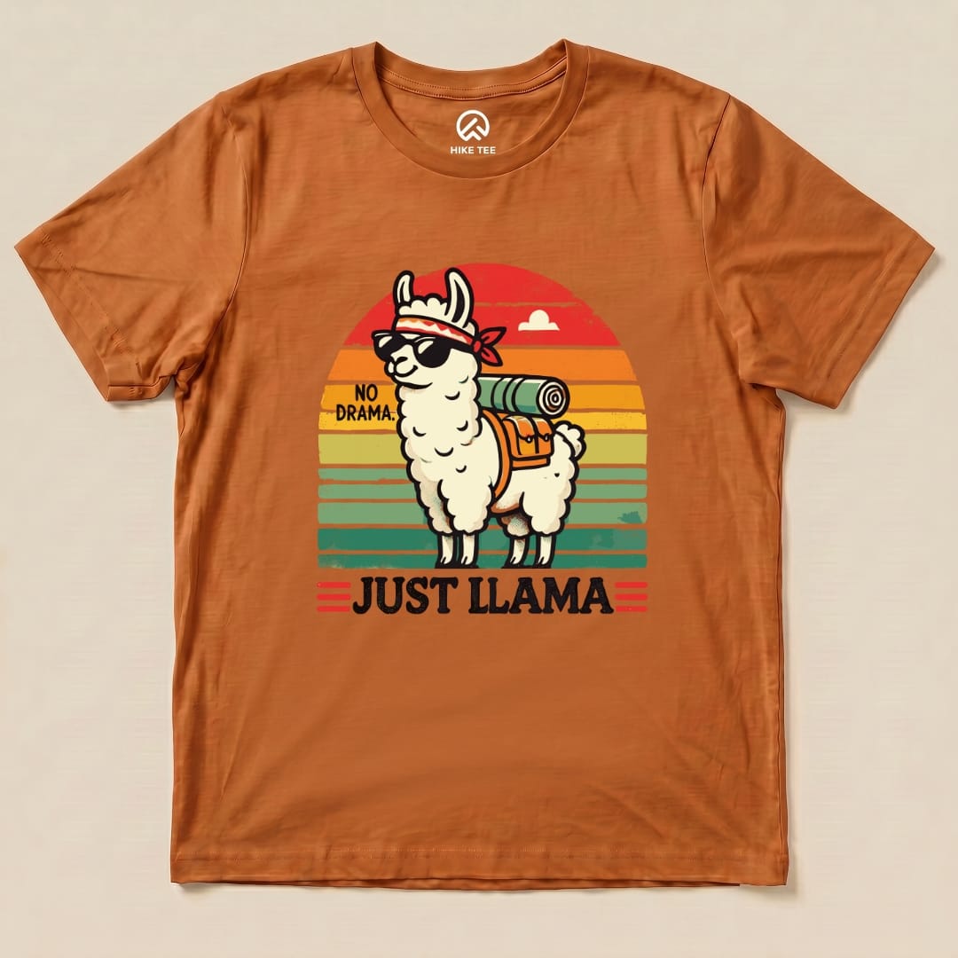 No Drama Just Llama Shirt Hike Tee T-Shirt Autumn / S