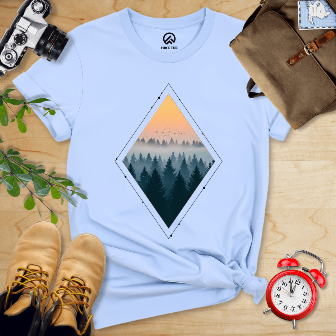 Hike Tee T-Shirt Baby Blue / S Nostalgic Forest Shirt