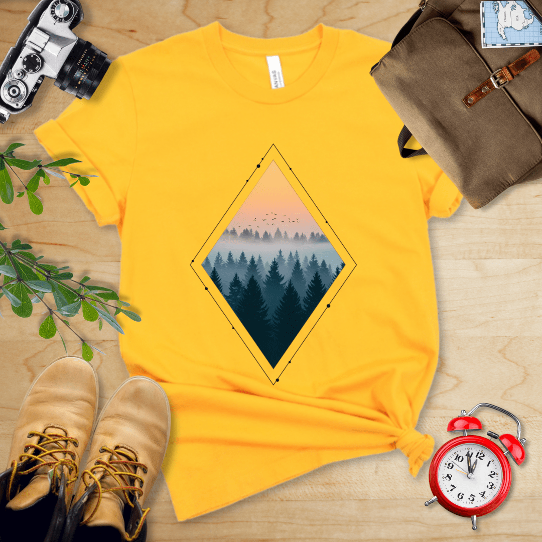Hike Tee T-Shirt Gold / S Nostalgic Forest Shirt