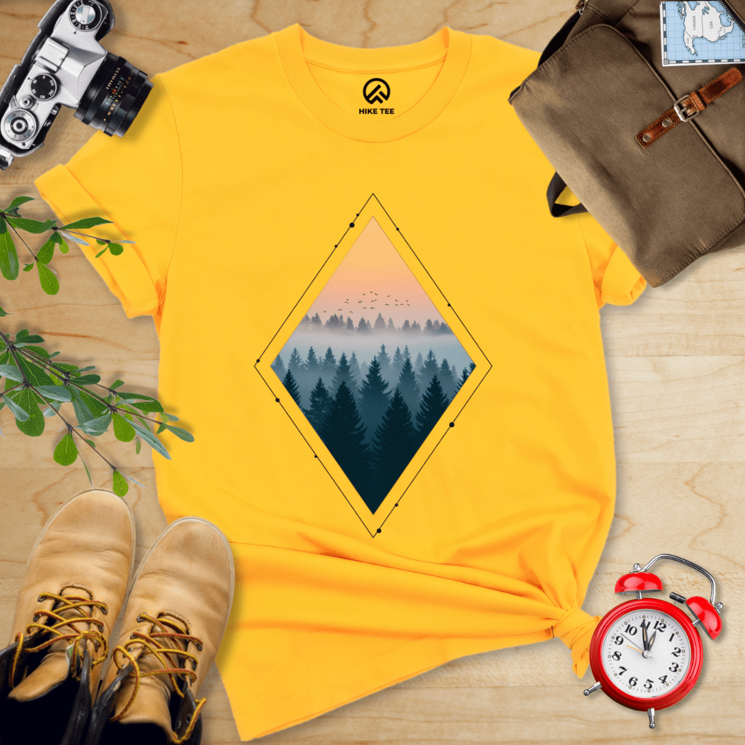 Hike Tee T-Shirt Gold / S Nostalgic Forest Shirt
