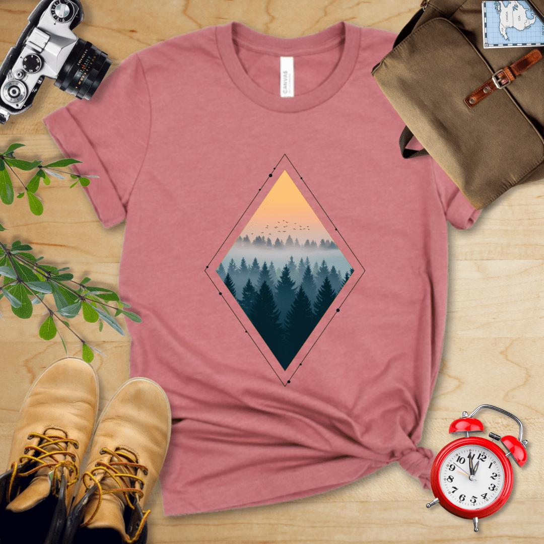 Hike Tee T-Shirt Heather Mauve / S Nostalgic Forest Shirt