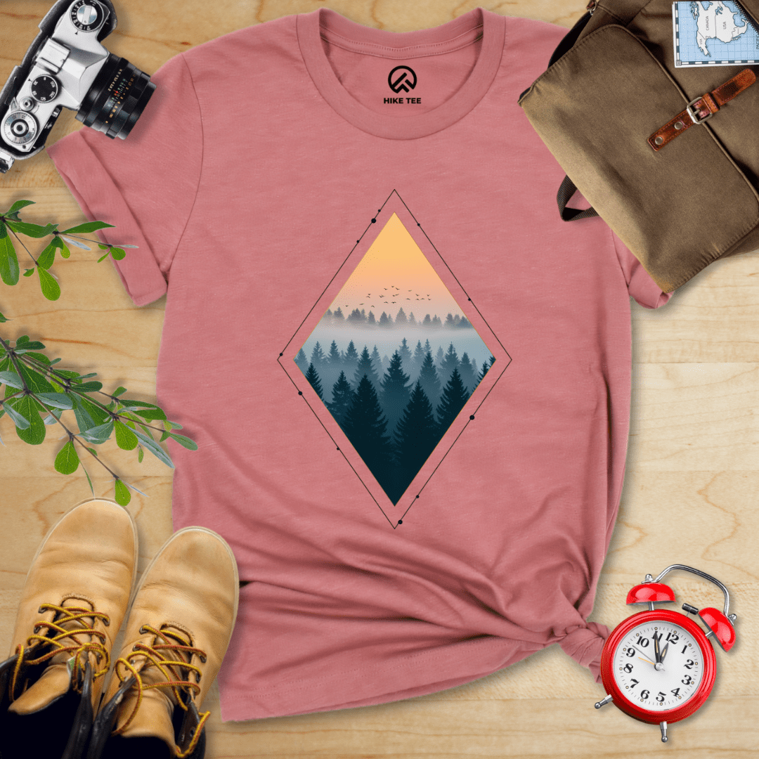 Hike Tee T-Shirt Heather Mauve / S Nostalgic Forest Shirt