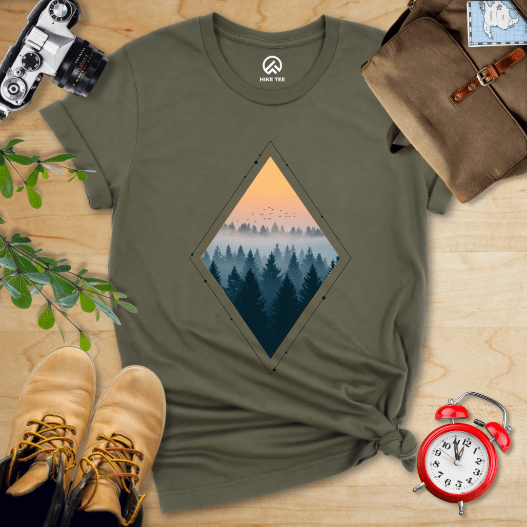 Hike Tee T-Shirt Military Green / S Nostalgic Forest Shirt