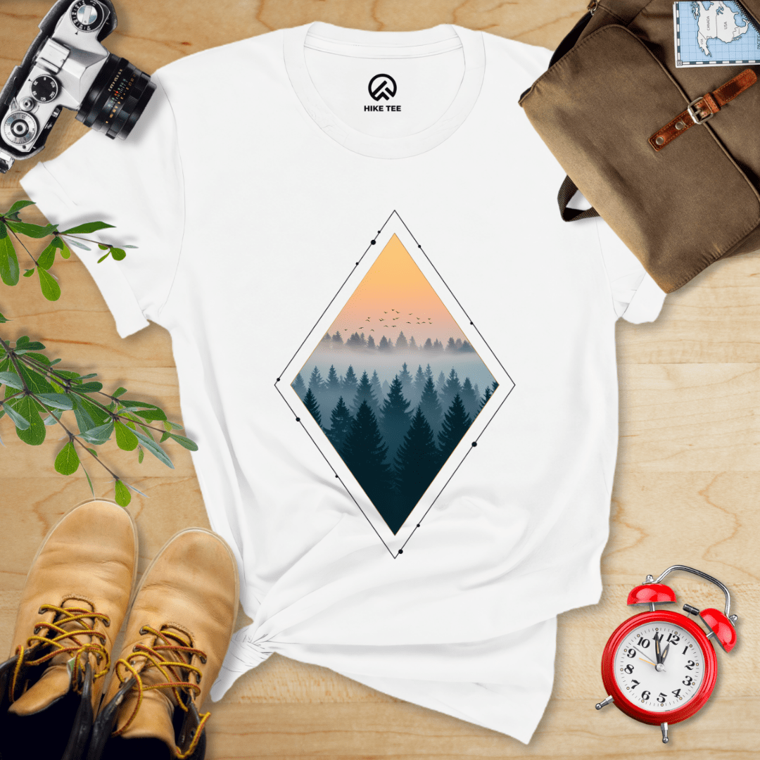 Hike Tee T-Shirt White / S Nostalgic Forest Shirt