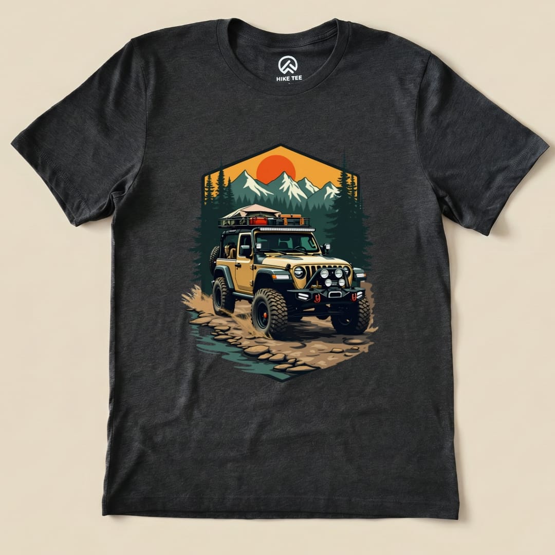 Off-Road Expedition Shirt Hike Tee T-Shirt Dark Grey Heather / S