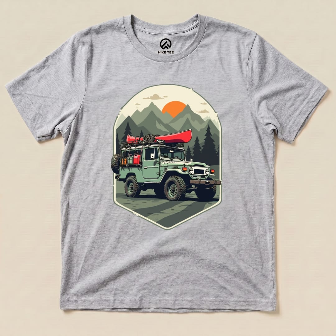 Offroad with Canoe Shirt Hike Tee T-Shirt Athletic Heather / S