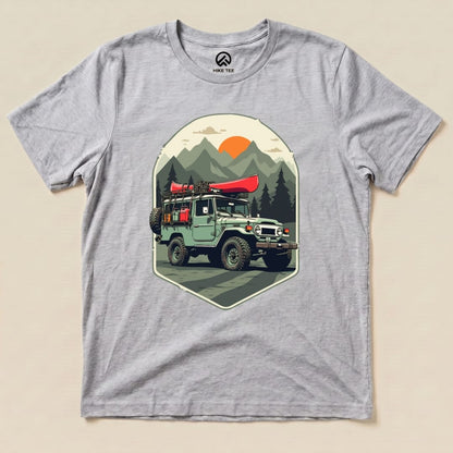 Offroad with Canoe Shirt Hike Tee T-Shirt Athletic Heather / S