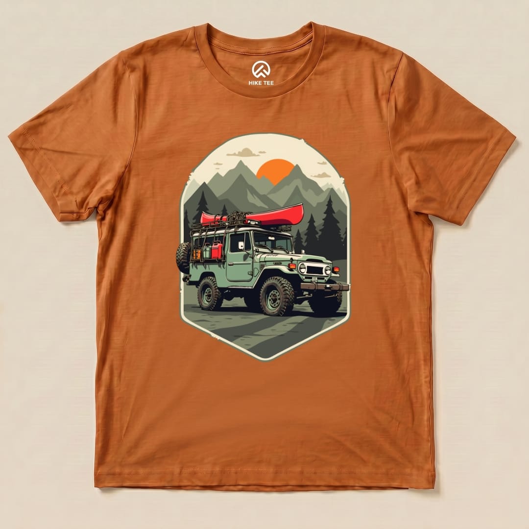 Offroad with Canoe Shirt Hike Tee T-Shirt Autumn / S