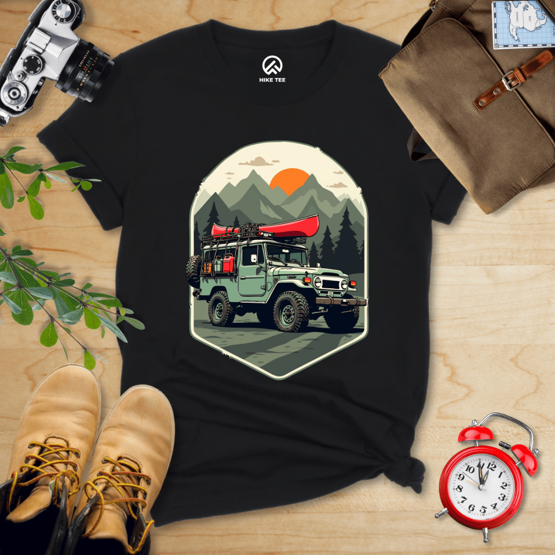 Hike Tee T-Shirt Black / S Offroad with Canoe Shirt