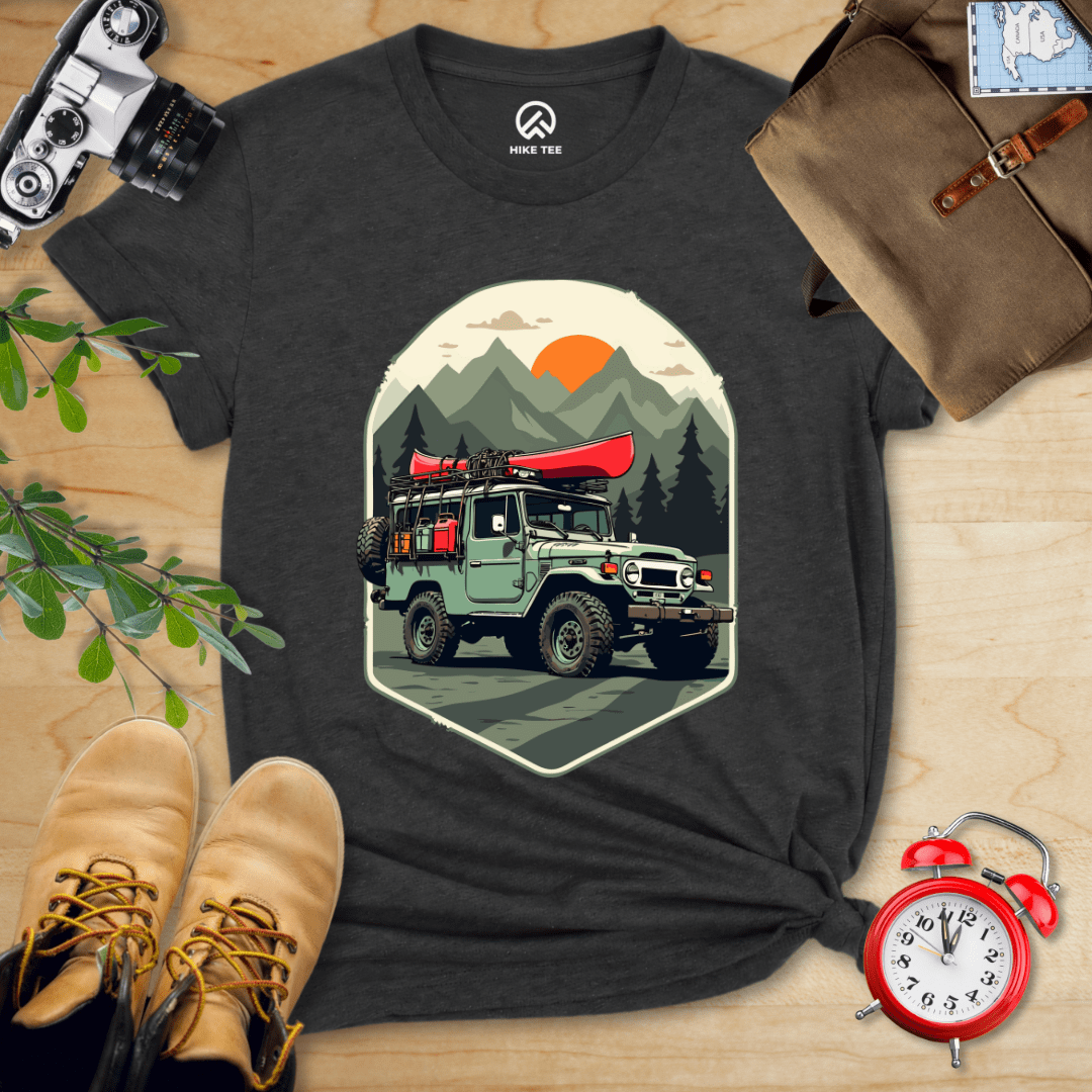 Hike Tee T-Shirt Dark Grey Heather / S Offroad with Canoe Shirt