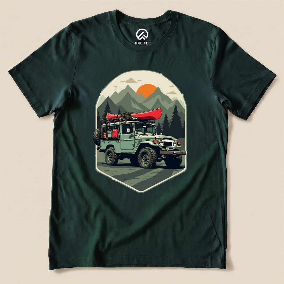 Offroad with Canoe Shirt Hike Tee T-Shirt Forest / S