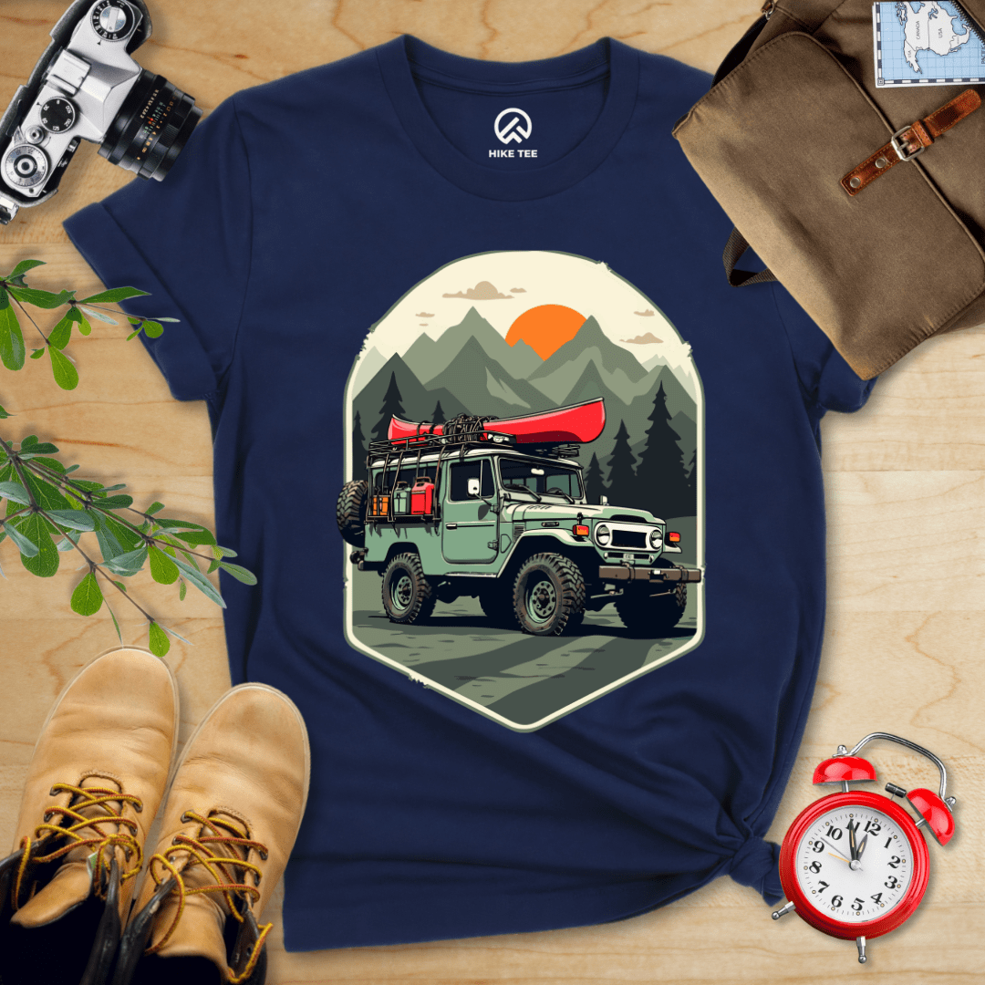 Hike Tee T-Shirt Navy / S Offroad with Canoe Shirt