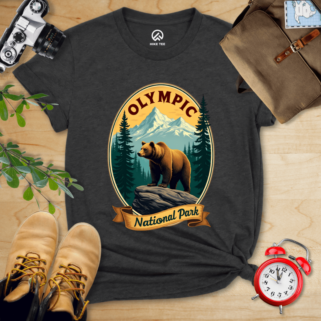Hike Tee T-Shirt Dark Grey Heather / S Olympic Bear Shirt
