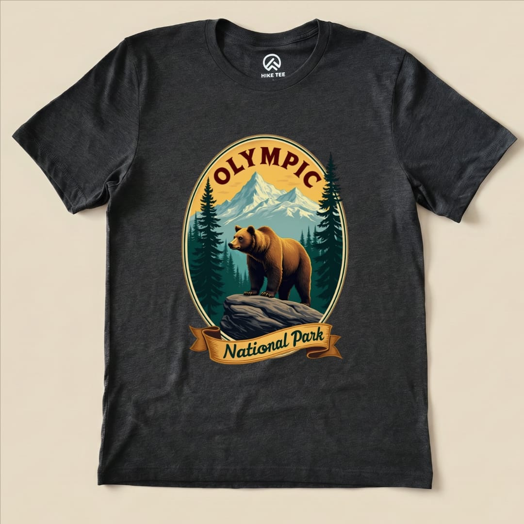 Hike Tee T-Shirt Dark Grey Heather / S Olympic Bear Shirt