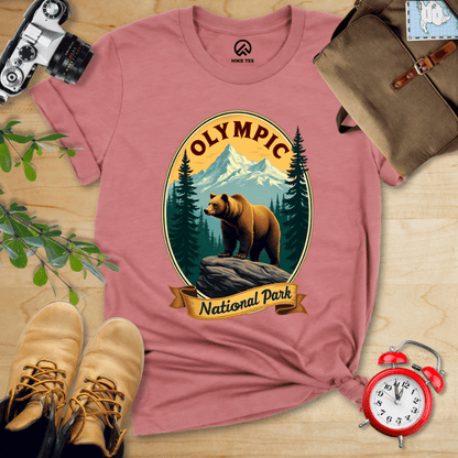 Hike Tee T-Shirt Heather Mauve / S Olympic Bear Shirt