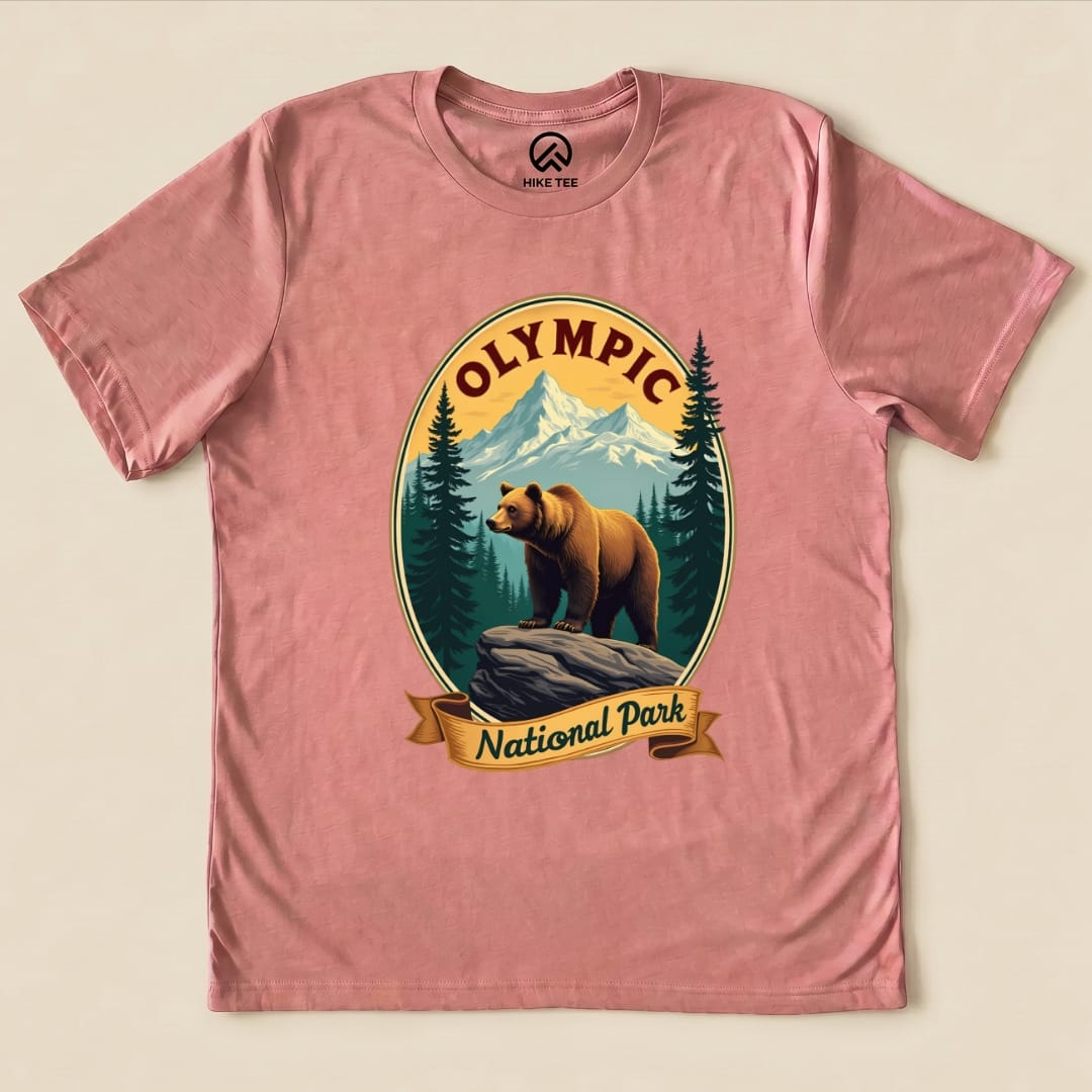 Hike Tee T-Shirt Heather Mauve / S Olympic Bear Shirt