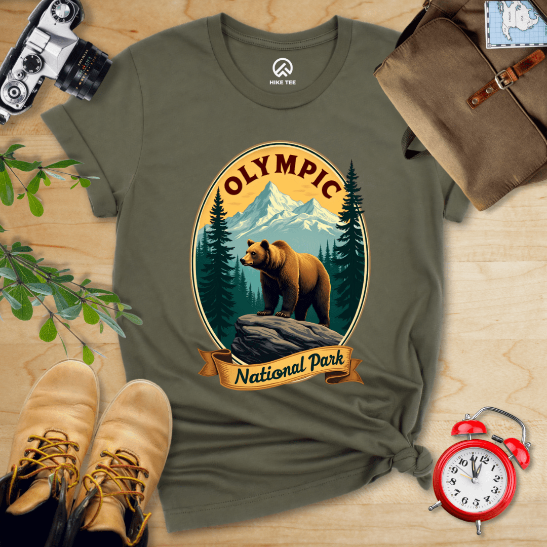 Hike Tee T-Shirt Military Green / S Olympic Bear Shirt