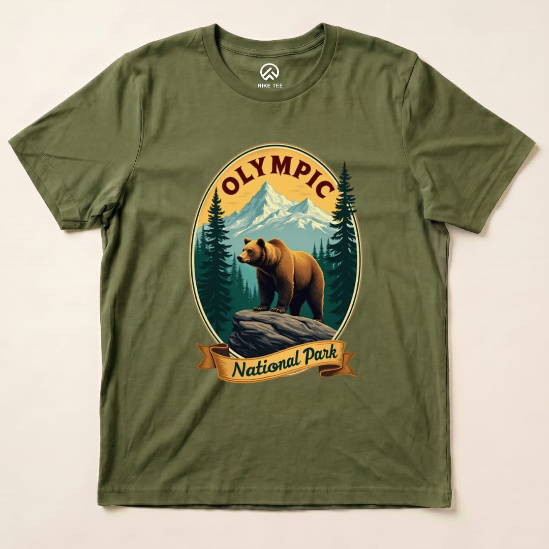 Hike Tee T-Shirt Military Green / S Olympic Bear Shirt