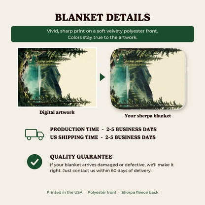Sherpa blanket details, production time and quality guarantee