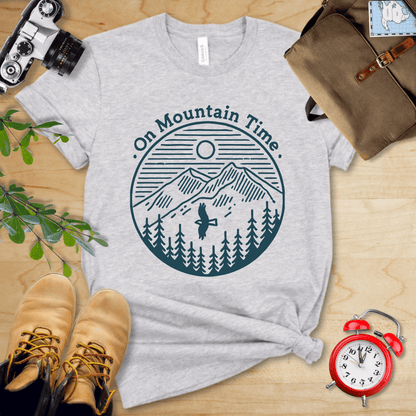 Printify T-Shirt Athletic Heather / S On Mountain Time Shirt