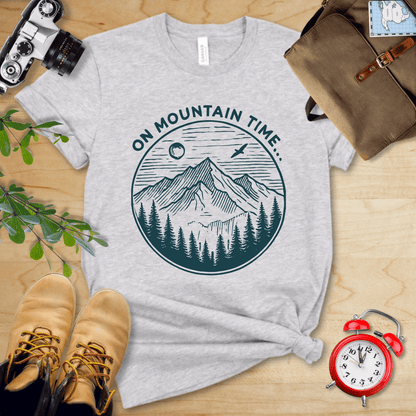 Printify T-Shirt Athletic Heather / S On Mountain Time Shirt