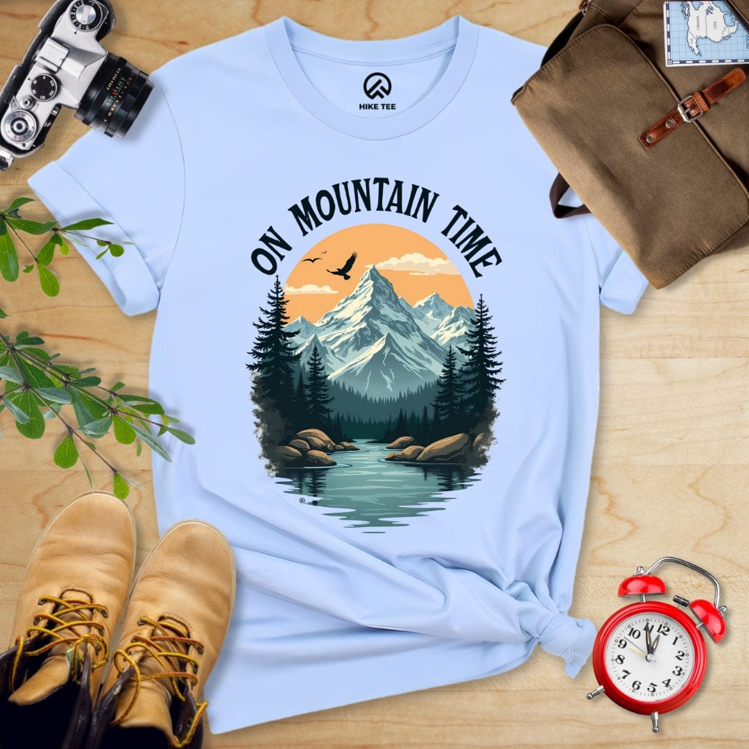 Hike Tee T-Shirt Baby Blue / S On Mountain Time Shirt