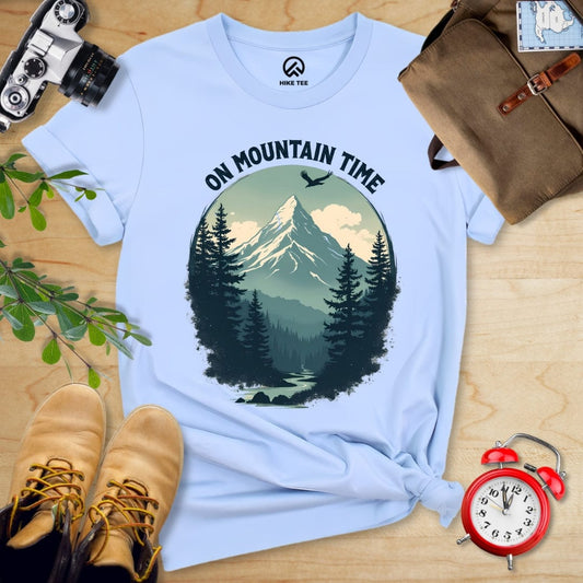 Hike Tee T-Shirt Baby Blue / S On Mountain Time Shirt