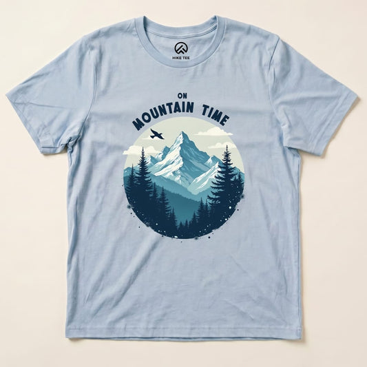 On Mountain Time Shirt Hike Tee T-Shirt Baby Blue / S
