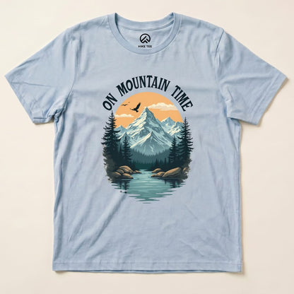 On Mountain Time Shirt Hike Tee T-Shirt Baby Blue / S