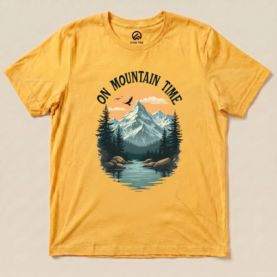 On Mountain Time Shirt Hike Tee T-Shirt Gold / S