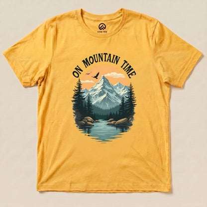 On Mountain Time Shirt Hike Tee T-Shirt Gold / S