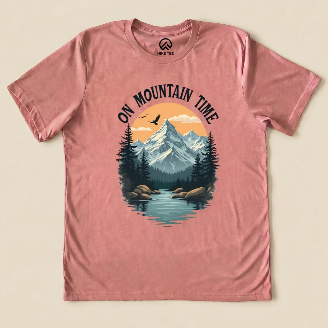 On Mountain Time Shirt Hike Tee T-Shirt Heather Mauve / S