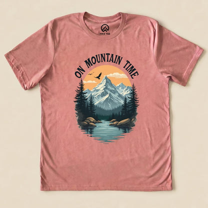 On Mountain Time Shirt Hike Tee T-Shirt Heather Mauve / S