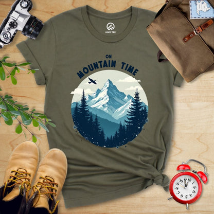 Hike Tee T-Shirt Military Green / S On Mountain Time Shirt