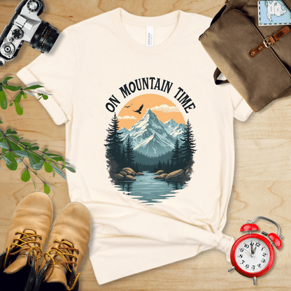 Printify T-Shirt Natural / S On Mountain Time Shirt