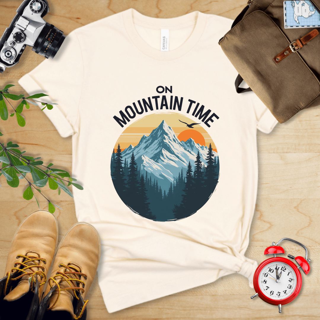 Printify T-Shirt Natural / S On Mountain Time Shirt