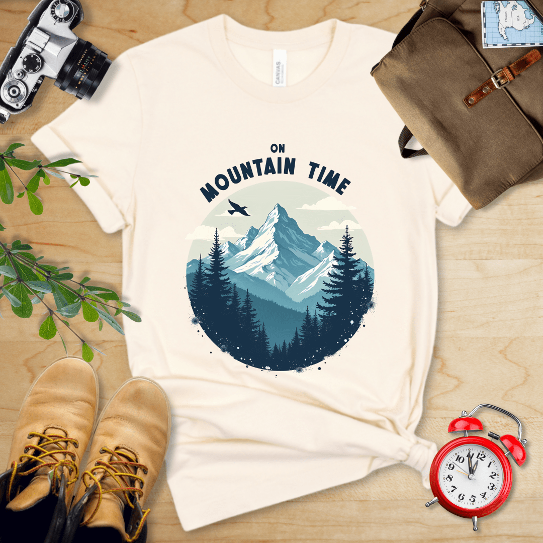 Printify T-Shirt Natural / S On Mountain Time Shirt