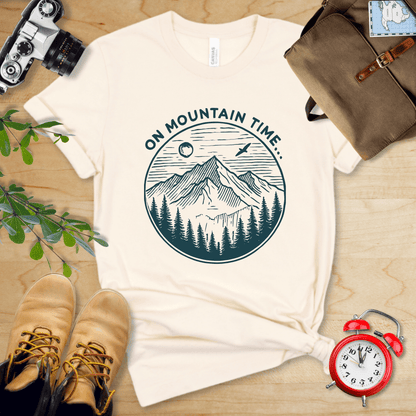 Printify T-Shirt Natural / S On Mountain Time Shirt