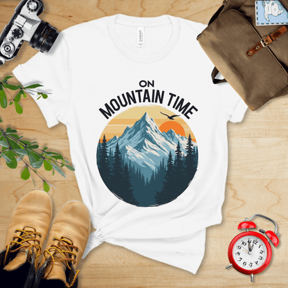 Printify T-Shirt White / S On Mountain Time Shirt