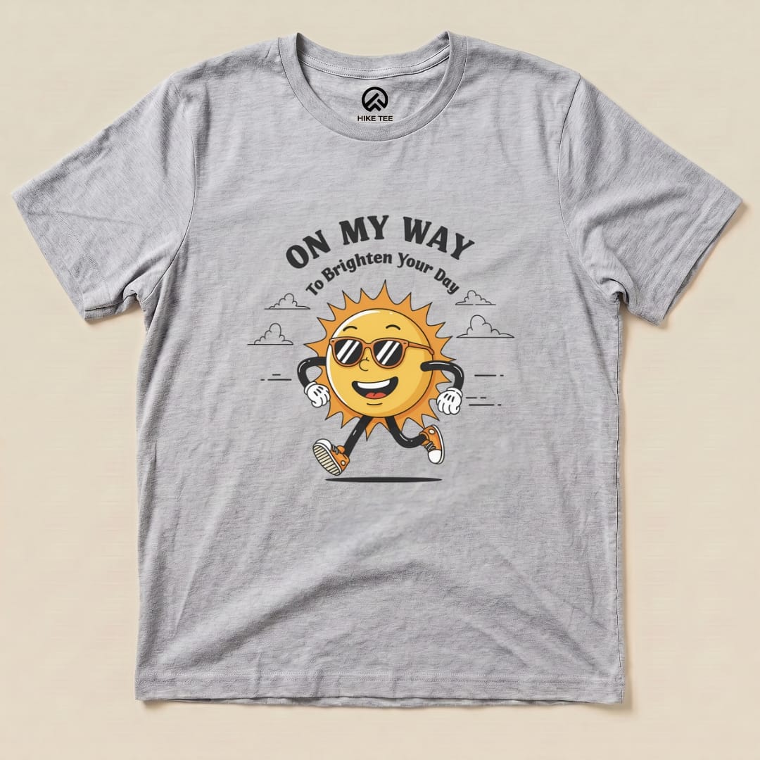 On My Way Shirt Hike Tee T-Shirt Athletic Heather / S