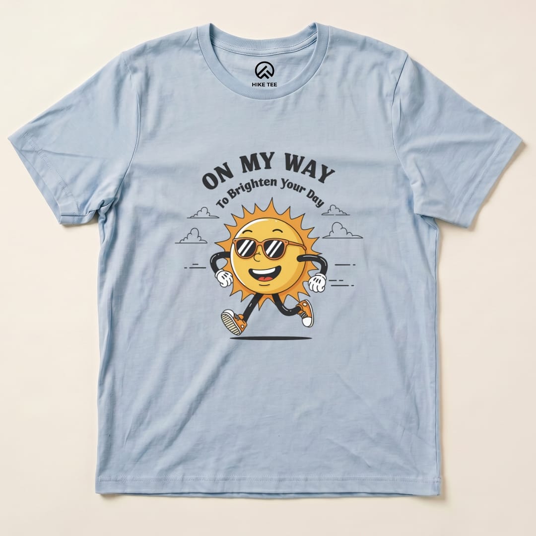 On My Way Shirt Hike Tee T-Shirt Baby Blue / S