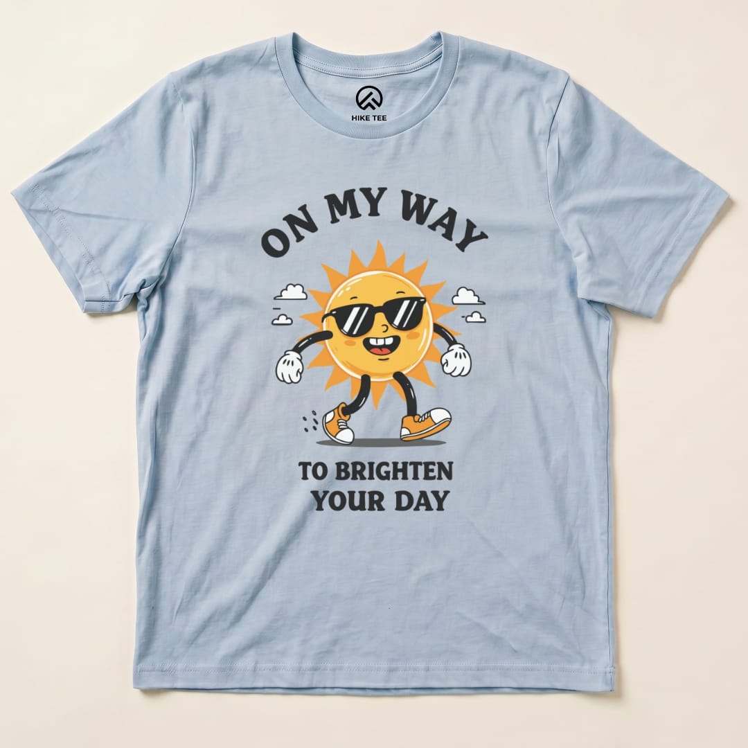 On my Way Shirt Hike Tee T-Shirt Baby Blue / S