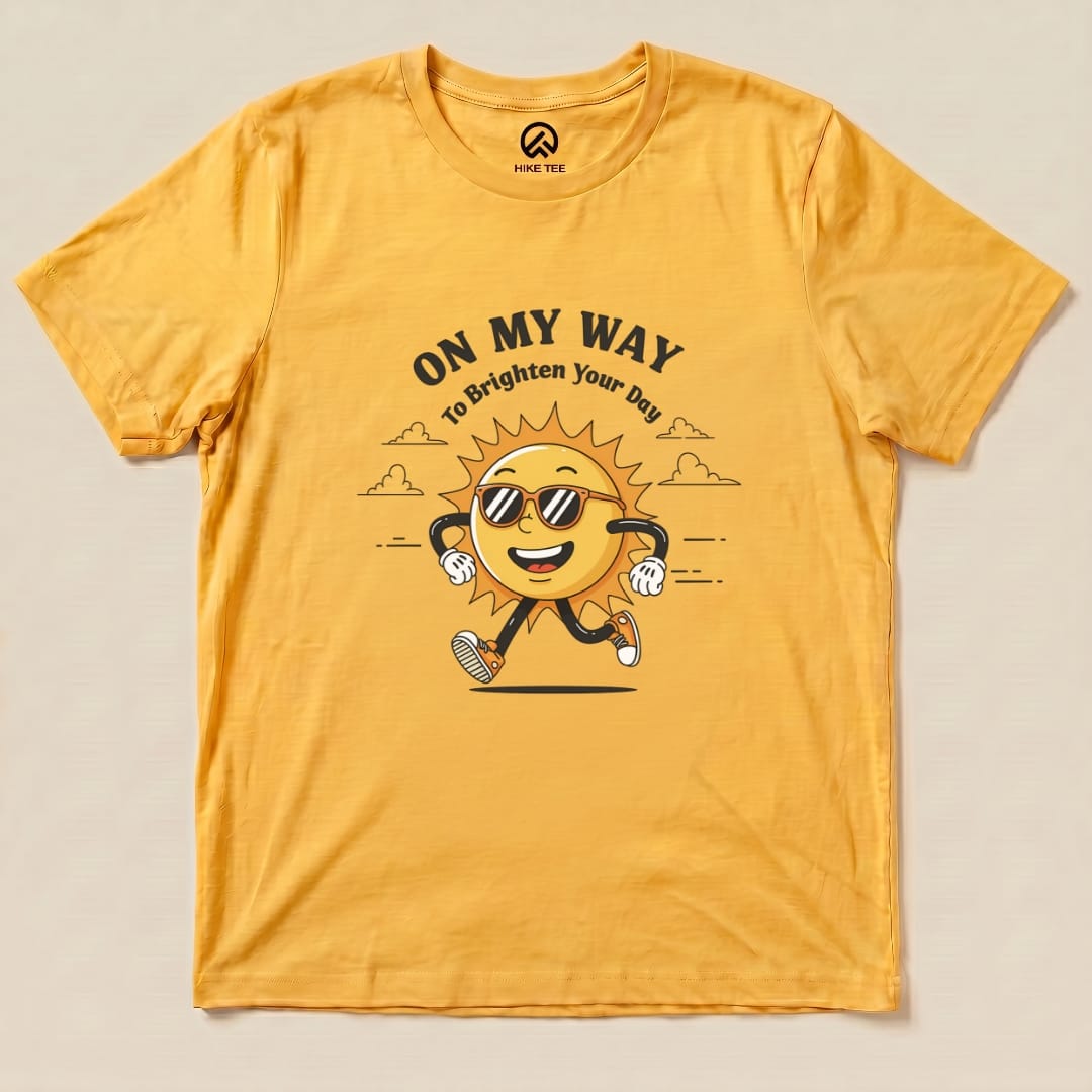 On My Way Shirt Hike Tee T-Shirt Gold / S