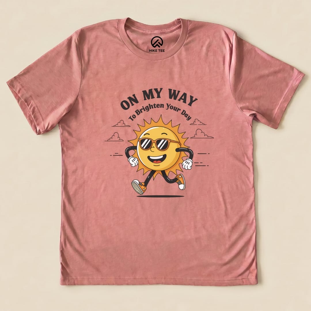 On My Way Shirt Hike Tee T-Shirt Heather Mauve / S