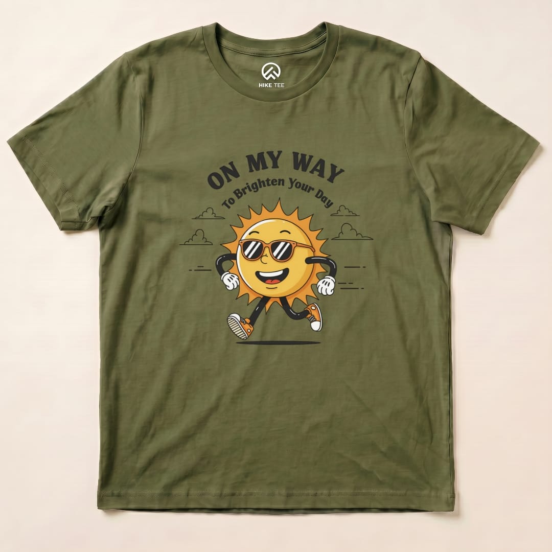 On My Way Shirt Hike Tee T-Shirt Military Green / S