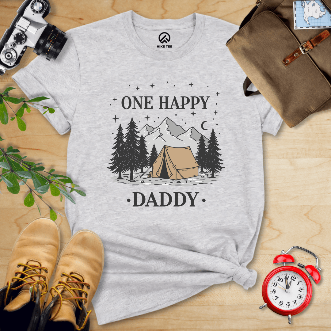 Hike Tee T-Shirt Athletic Heather / S One Happy Daddy Shirt