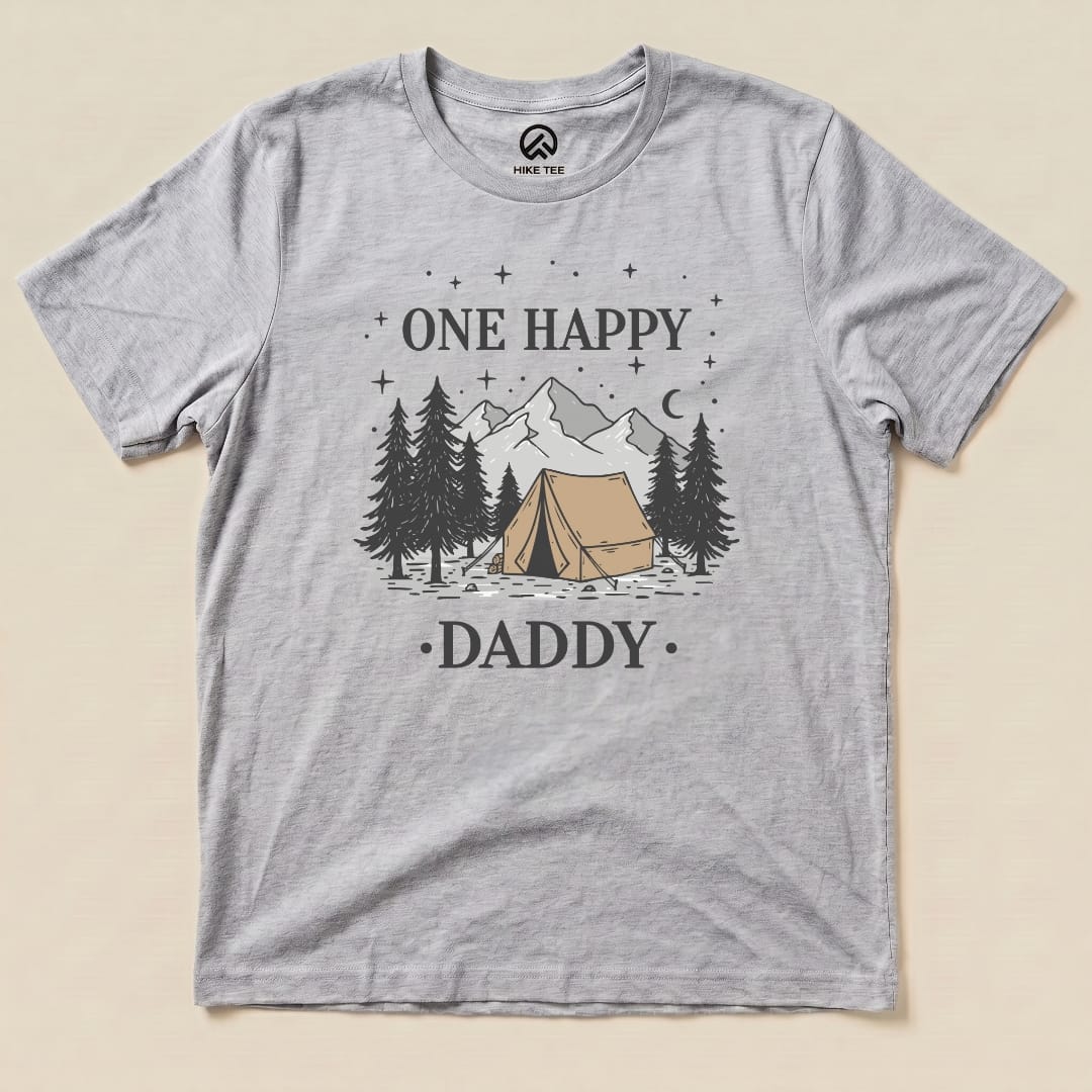 One Happy Daddy Shirt Hike Tee T-Shirt Athletic Heather / S